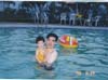 Having fun in a pool besides the Sun Moon Lake (8/1998)